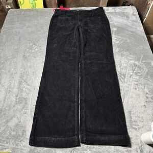 BDG Urban Outfitters Eliana Kick Flare Corduroy Pants Black Womens 4 Grunge Goth